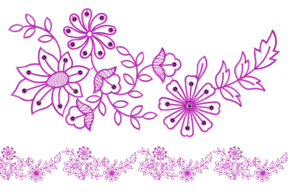 Botanical Embroidery Design