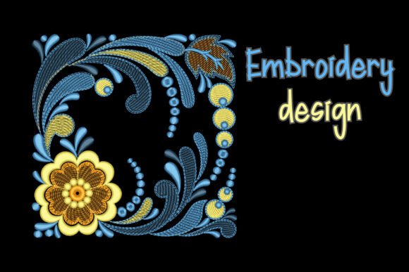 Folk Floral Border